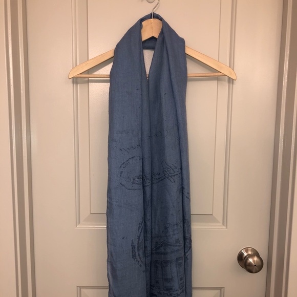 Rome blue scarf - Picture 2 of 4